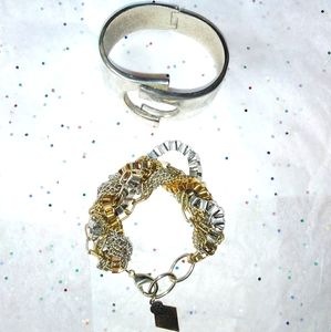 2 Piece Gold And Silver Bracelet Set